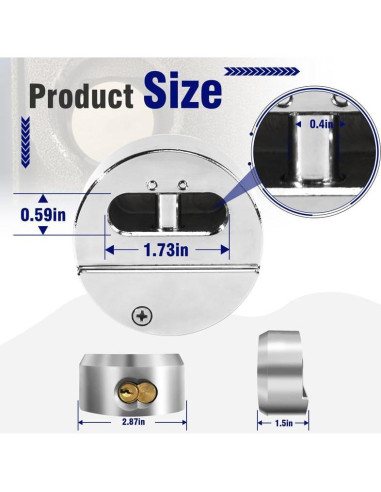 Paquete de 3 Candados de Disco 3 BUZZLETT 7.3 cm Alta Resistencia