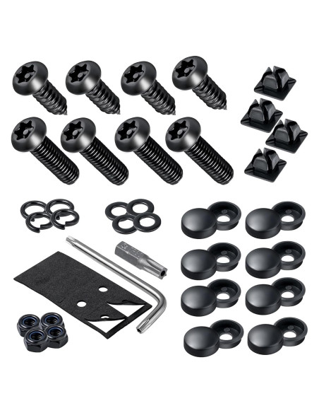 Kit de Tornillos Antirrobo Hoewina para Placas de Matrícula 8PCS