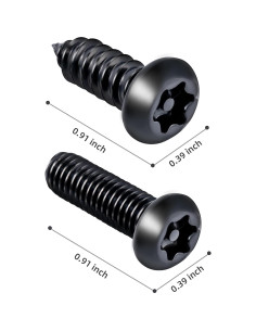 Kit de Tornillos Antirrobo Hoewina para Placas de Matrícula 8PCS 2