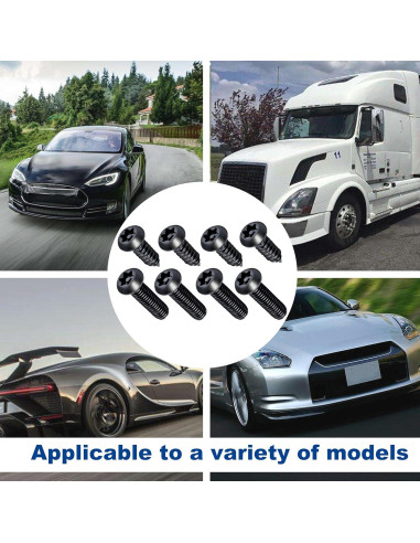 Kit de Tornillos Antirrobo Hoewina para Placas de Matrícula 8PCS