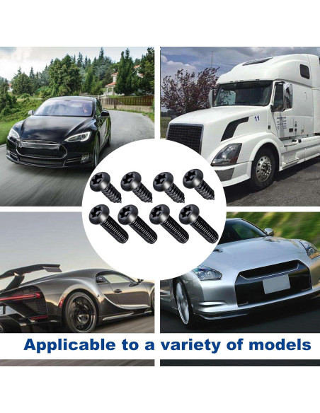 Kit de Tornillos Antirrobo Hoewina para Placas de Matrícula 8PCS