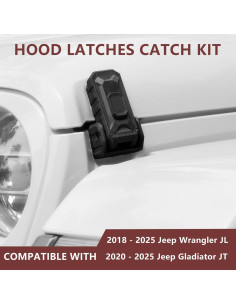 Cierre de Capó Antirrobo ZKJAYOE para Jeep JL JLU JT 2018-2025 2