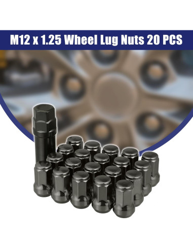 Tuercas de Rueda ACROPIX M12x1.25 Cónicas Titanio - 20 Piezas