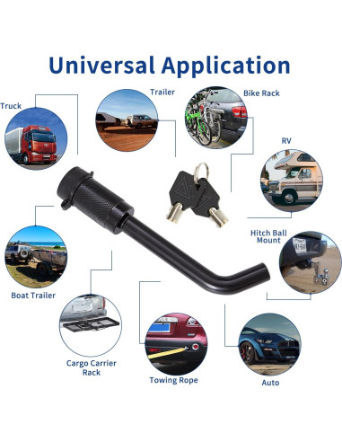 Cerraduras de Enganche METOWARE Antirrobo 2 Paquetes 1/2" y 5/8"