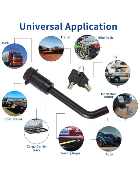 Cerraduras de Enganche METOWARE Antirrobo 2 Paquetes 1/2" y 5/8"