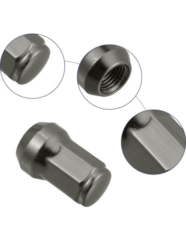 Tuercas de Rueda ACROPIX M12x1.25 Cónicas Titanio - 20 Piezas