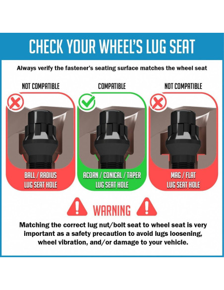 Tuercas de Seguridad Acorn 4 Cerraduras + Llave M15x1.25 para Mercedes