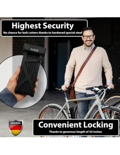 Candado Plegable KOHLBURG Roma 110cm Alta Seguridad Antirrobo 2