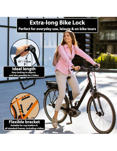 Candado Plegable KOHLBURG Roma 110cm Alta Seguridad Antirrobo