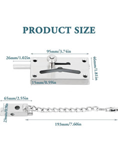 Cadena de Seguridad para Puerta Mooche Acero Inoxidable Cepillado 2