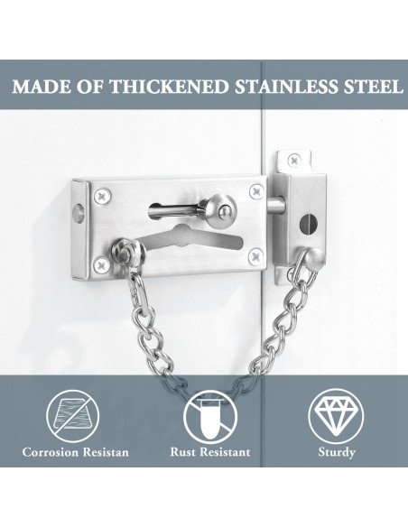 Cadena de Seguridad para Puerta Mooche Acero Inoxidable Cepillado