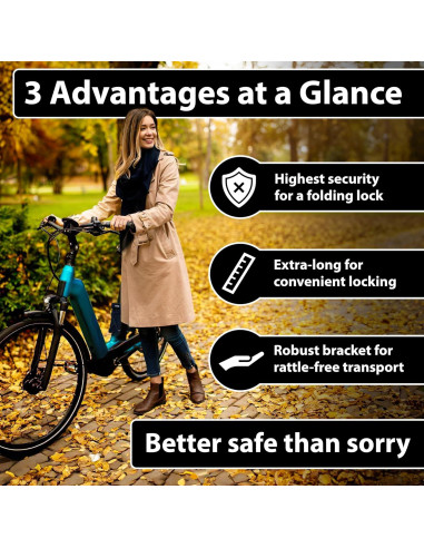 Candado Plegable KOHLBURG Roma 110cm Alta Seguridad Antirrobo