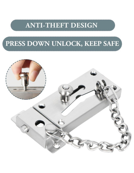 Cadena de Seguridad para Puerta Mooche Acero Inoxidable Cepillado