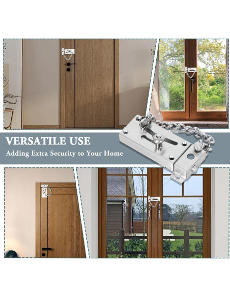 Cadena de Seguridad para Puerta Mooche Acero Inoxidable Cepillado