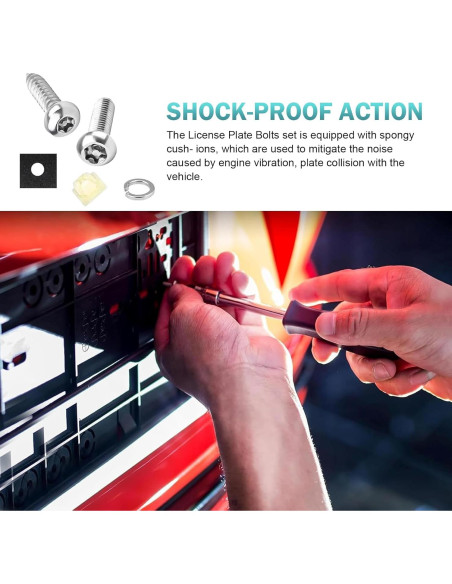 Kit de Tornillos Antirrobo para Placas de Licencia Diamall 54 PCS