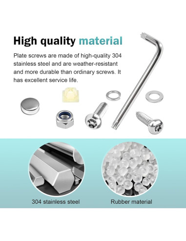 Kit de Tornillos Antirrobo para Placas de Licencia Diamall 54 PCS