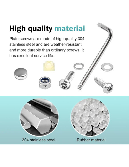 Kit de Tornillos Antirrobo para Placas de Licencia Diamall 54 PCS