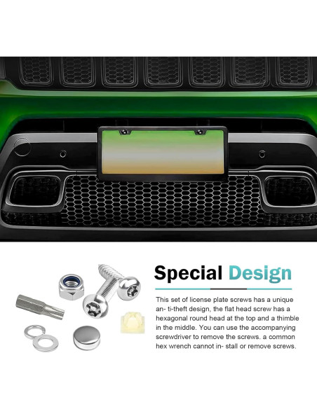 Kit de Tornillos Antirrobo para Placas de Licencia Diamall 54 PCS