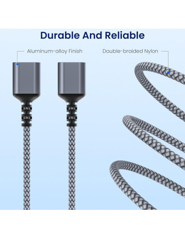 Divisor USB Itramax 1FT Doble Puerto Adaptador Gris