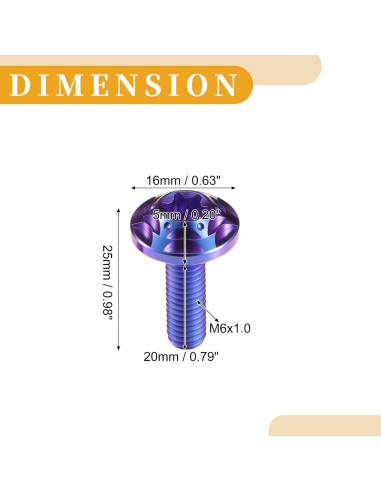 Tornillos Antirrobo para Placas de Licencia Partuto M6