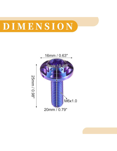 Tornillos Antirrobo para Placas de Licencia Partuto M6