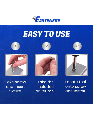 Tornillos de Seguridad Torx Fastenere 1/4-20 x 3.81 cm Acero Inoxidable - Paquete de 10