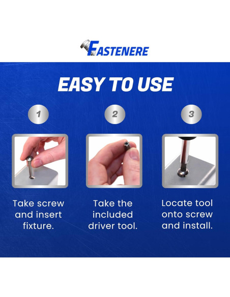 Tornillos de Seguridad Torx Fastenere 1/4-20 x 3.81 cm Acero Inoxidable - Paquete de 10