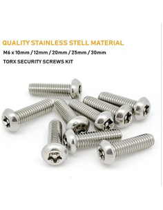Kit 51 Tornillos de Seguridad Torx M6 Acero Inoxidable 304 2