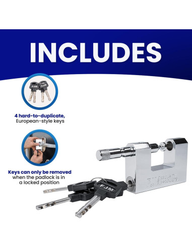 Cerradura de Alta Seguridad FJM SPSA60-CR 60mm D-Style Cromada