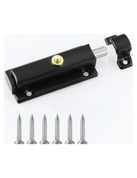 Cierre Automático de Pestillo Mooche Negro 4.57x2.54cm