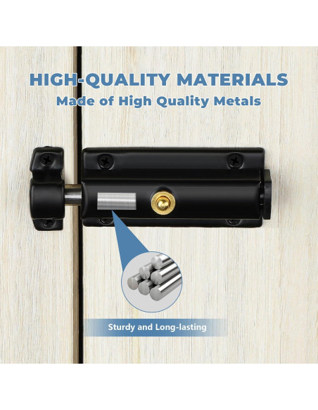 Cierre Automático de Pestillo Mooche Negro 4.57x2.54cm