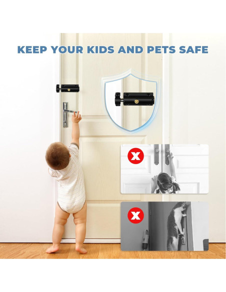 Cierre Automático de Pestillo Mooche Negro 4.57x2.54cm