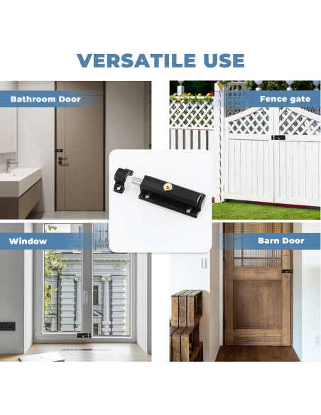 Cierre Automático de Pestillo Mooche Negro 4.57x2.54cm