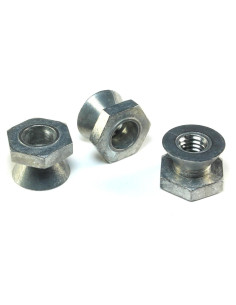 12 Tuercas de Corte 1/4-20 Zamak5 a Prueba de Robo