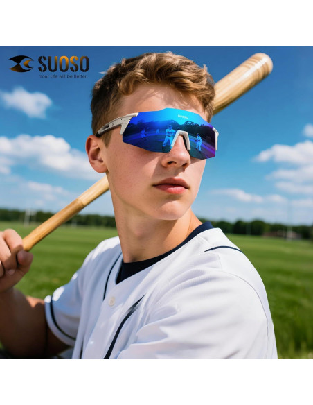 Gafas de Sol Deportivas Suoso Polarizadas UV400 para Hombres