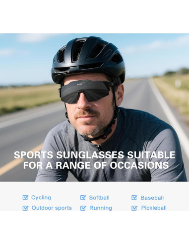 Gafas de Sol Deportivas Suoso Polarizadas UV400 para Hombres