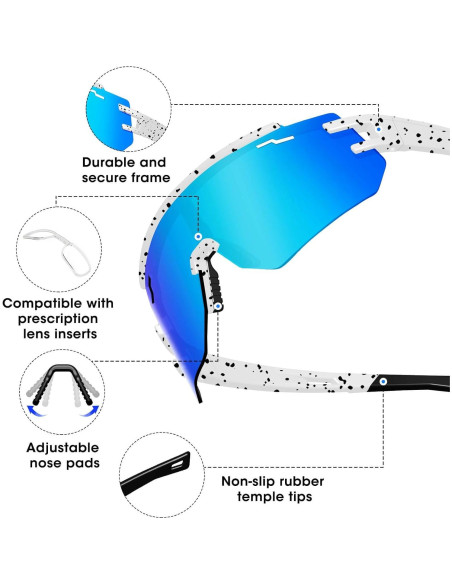Gafas de sol deportivas AVV UV400 polarizadas para ciclismo