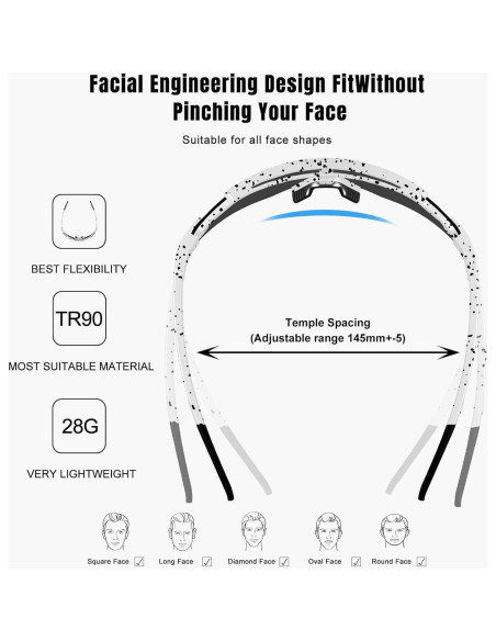 Gafas de sol deportivas AVV UV400 polarizadas para ciclismo