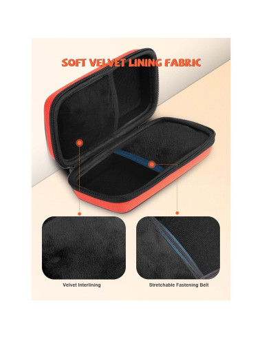 Estuche Doble para Gafas MERDTTES Naranja Funda Dura EVA