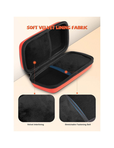 Estuche Doble para Gafas MERDTTES Naranja Funda Dura EVA
