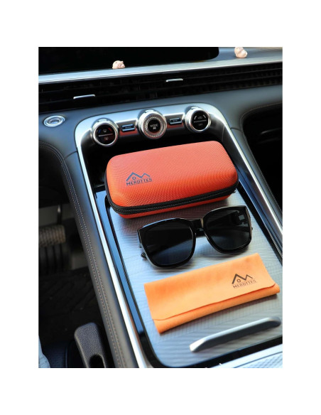 Estuche Doble para Gafas MERDTTES Naranja Funda Dura EVA