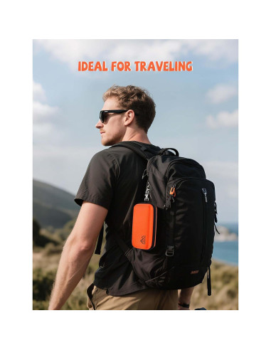 Estuche Doble para Gafas MERDTTES Naranja Funda Dura EVA