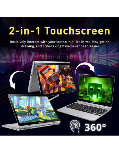 Laptop 2-en-1 Samsung Chromebook Plus 12.2" FHD 4GB RAM 224GB