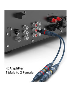 Divisor RCA 1 Macho 2 Hembras DteeDck 0.2m Anti-interferencia 2