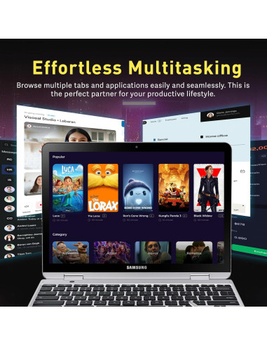 Laptop 2-en-1 Samsung Chromebook Plus 12.2" FHD 4GB RAM 224GB