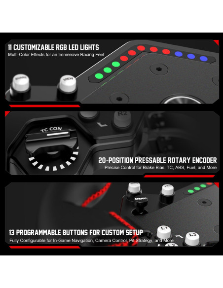 Volante de Carreras Gaming PXN W DS R2 - 11.4" (29 cm) RGB