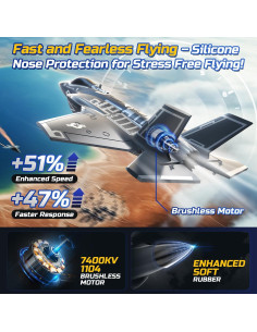 Avión RC DEERC F35 Sin Escobillas 32x9x43cm 0.68kg 2