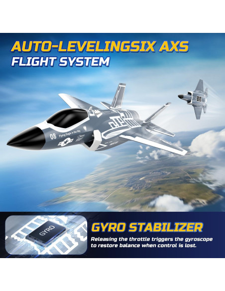 Avión RC DEERC F35 Sin Escobillas 32x9x43cm 0.68kg