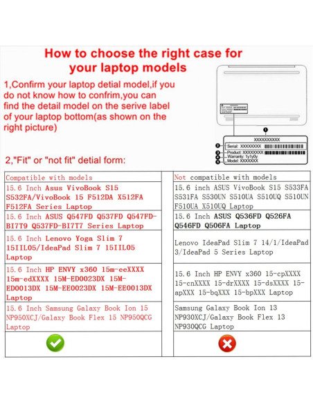 Funda Protectora Alapmk para Laptop 15.6" Asus y Lenovo