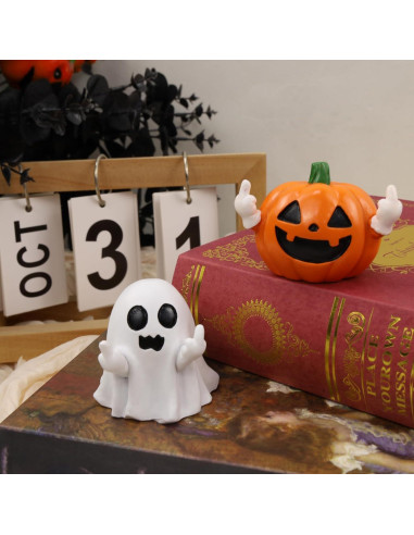 Figurita de Fantasma Halloween QINJIEJIE Decoración Resina 5.5cm